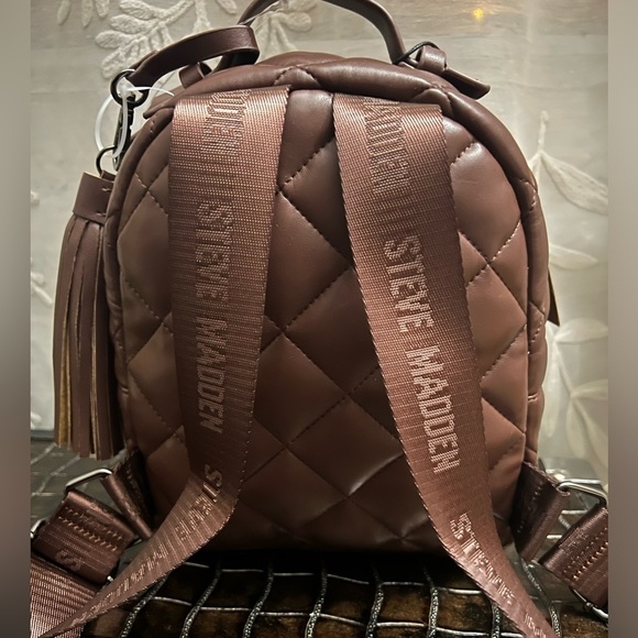 Steve Madden Logo Quilted Mini Backpack - Picture 2 of 6